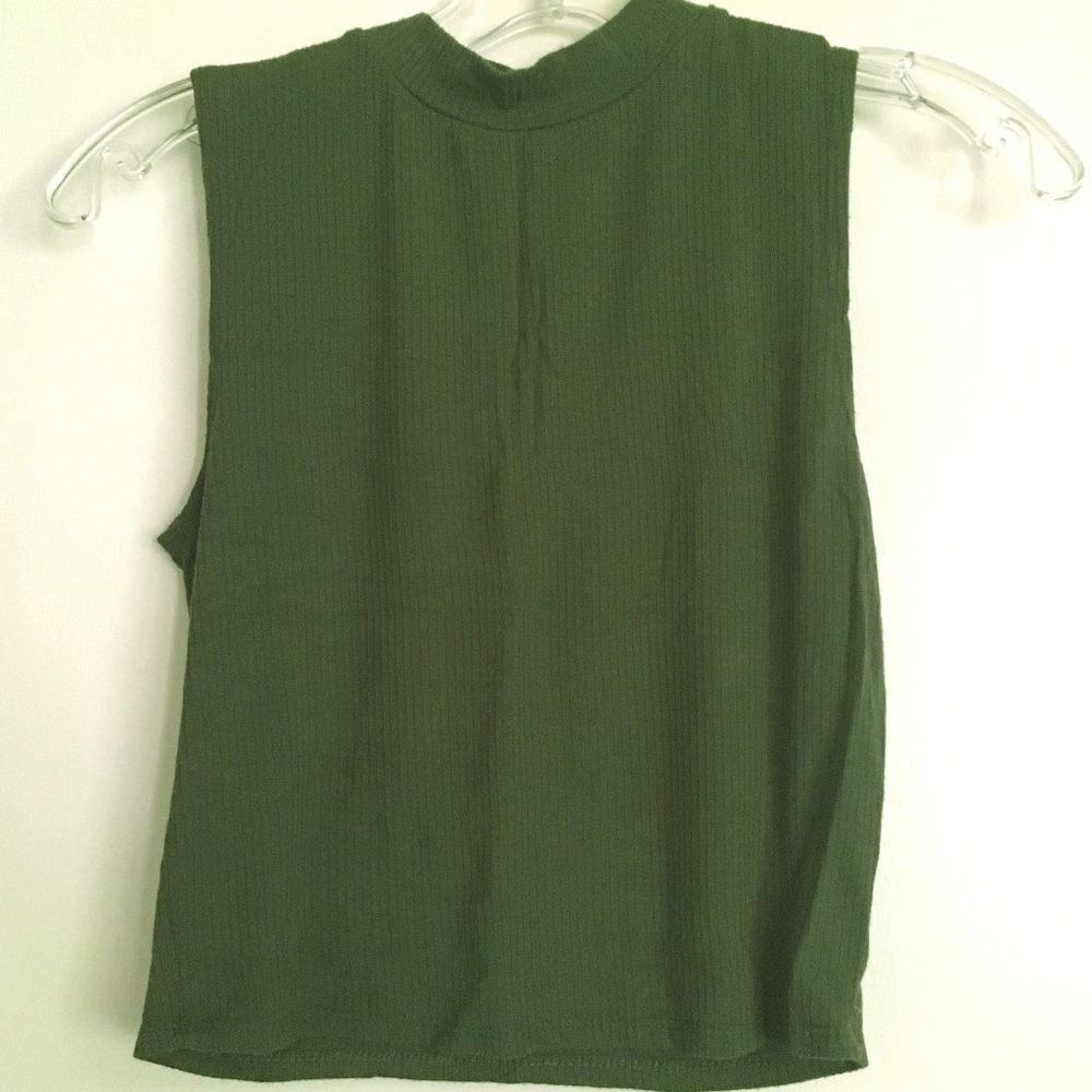 Olive Green Crop Top